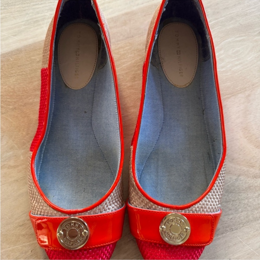 Tommy Hilfiger Pink and Orange Ballet Flats - Picture 2 of 7